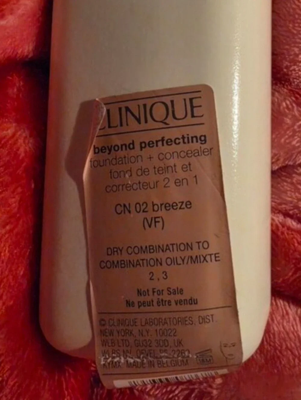 Clinique Beyond Perfecting CN02 Breeze 6.7 oz Foundation Concealer Bottle